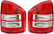 Driver and Passenger Side Halogen Tail Light, With bulb(s), OE Replacement