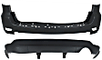 2020 Jeep Grand Cherokee Limited - Rear, Upper and Lower Upper - Primed, Lower - Textured Bumper Cover, For Models With Type 2, Without Advanced Park Assist System and Blind Spot Detection, With Single Exhaust Holes, Without Towing Package, CAPA Certified