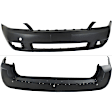 Front and Rear Primed Bumper Cover