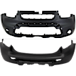 Front and Rear Primed Bumper Cover CAPA Certified