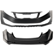Front and Rear Primed Bumper Cover, CAPA Certified