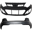 Hatchback Front and Rear Primed Bumper Cover CAPA Certified