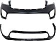 Front, Upper and Lower, Upper - Primed, Lower - Textured Bumper Covers, CAPA Certified