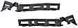 Front, Driver and Passenger Side, Lower Bumper Brackets, 1-Piece Bumper