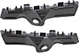 Front, Driver and Passenger Side, Upper Bumper Brackets, 1-Piece Bumper