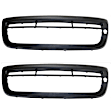 Front, Driver and Passenger Side Bumper Trim, Textured Black, CAPA Certified