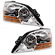 Driver and Passenger Side Halogen Headlight, With bulb(s), OE Replacement
