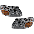2008 Kia Spectra - Driver and Passenger Side Halogen Headlight, With bulb(s), OE Replacement