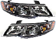 2013 Kia Forte - Driver and Passenger Side Halogen Headlight, With bulb(s), OE Replacement