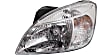 2010 Kia Rio - Driver and Passenger Side Halogen Headlight, With bulb(s),  Type 1, OE Replacement, Sedan
