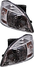 Driver and Passenger Side Headlights, with Bulbs, Halogen, Hatchback/Sedan, Type 1, CAPA Certified