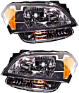 Driver and Passenger Side Halogen Headlight, With bulb(s), OE Replacement