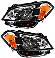 Driver and Passenger Side Halogen Headlight, With bulb(s), OE Replacement, CAPA Certified