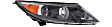 Driver and Passenger Side Headlights, with Bulbs, Halogen, without LED daytime running light, CAPA Certified