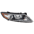 Driver and Passenger Side Headlights, with Bulbs, Halogen, Sedan, CAPA CERTIFIED