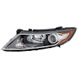 Driver and Passenger Side Headlights, with Bulbs, Halogen, Sedan, CAPA CERTIFIED