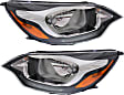 2013 Kia Rio - Driver and Passenger Side Halogen Headlight, With bulb(s), OE Replacement, Sedan