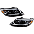2014-2015 Kia Sorento - Driver and Passenger Side Headlights, with Bulbs, Halogen, For Models without Headlights Auto-Leveling and LED Accent Lights, without LED accent light