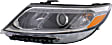 Driver and Passenger Side Headlights, with Bulbs, Halogen, For Models without Auto Level Control, with LED Accent Light