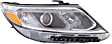 Driver and Passenger Side Headlights, with Bulbs, Halogen, For Models without Auto Level Control, with LED Accent Light