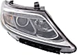 2014-2015 Kia Sorento - Driver and Passenger Side Headlights, with Bulbs, Halogen, For Models without Auto Level Control, with LED Accent Light, CAPA Certified