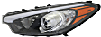 Driver and Passenger Side Headlights, with Bulbs, Halogen, Sedan, without LED position (parking) light