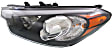 Driver and Passenger Side Headlights, with Bulbs, Halogen, Sedan, without LED position (parking) light, CAPA Certified