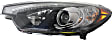Driver and Passenger Side Headlights, with Bulbs, Halogen, Production Date Up To October 17 2014, with LED position (parking) light