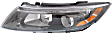 Driver and Passenger Side Headlights, with Bulbs, Halogen, Sedan, USA Built Vehicle, with LED position (parking) light