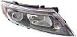 Driver and Passenger Side Headlights, with Bulbs, Halogen, Sedan, USA Built Vehicle, with LED position (parking) light