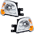 Driver and Passenger Side Headlights, with Bulbs, Halogen, Type 2, CAPA Certified