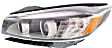 Driver and Passenger Side Headlights, with Bulbs, Halogen, without LED accent light