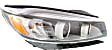 Driver and Passenger Side Headlights, with Bulbs, Halogen, without LED accent light