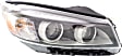 Driver and Passenger Side Headlights, with Bulbs, Halogen, without LED accent light