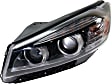 Driver and Passenger Side Headlights, with Bulbs, Halogen, with LED Accent Light, CAPA Certified