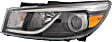 Driver and Passenger Side Headlights, with Bulbs, Halogen, Mini Passenger Van, with LED position (parking) light