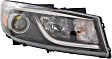 Driver and Passenger Side Headlights, with Bulbs, Halogen, Mini Passenger Van, with LED position (parking) light