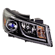 Driver and Passenger Side Headlights, with Bulbs, Halogen, Mini Passenger Van, with LED position (parking) light, CAPA Certified