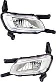 Front, Driver and Passenger Side Fog Lights, With Bulb(s), Halogen, Korea or USA Built Vehicle