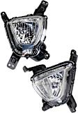Front, Driver and Passenger Side Halogen Fog Lights, with Bulbs