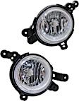 Front, Driver and Passenger Side Fog Lights, With bulb(s), Halogen, For Models Without Driver Assist System, CAPA CERTIFIED