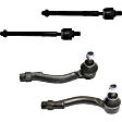 Front, Driver and Passenger Side, Inner and Outer Tie Rod Ends
