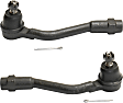 Front, Driver and Passenger Side, Outer Tie Rod Ends, Naturally Aspirated, GAS, Hatchback