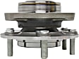 Front, Driver and Passenger Side Wheel Hub, 6 Lugs, With Bearing