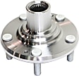 Front, Driver and Passenger Side Wheel Hub, 5 Lugs, Without Bearing