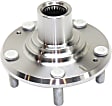 Front, Driver and Passenger Side Wheel Hub, 5 Lugs, Without Bearing