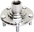 Front and Rear, Driver and Passenger Side Wheel Hub, 5 Lugs, Front - Without Bearing; Rear - With Bearing, With Sensor, FWD