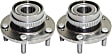 2-Wheel Set Rear, Driver and Passenger Side Wheel Hubs, With Bearing, 48-teeth tone ring; 3.47 in. ABS Tone Ring Diameter, FWD