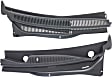Driver and Passenger Side Wiper Cowl Grilles, Black