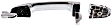 2009 Kia Spectra - Front and Rear, Driver and Passenger Side Chrome Exterior Door Handle, Front Driver and Passenger Side - With Key Hole; Rear Driver and Passenger Side - Without Key Hole, New Body Style, Sedan